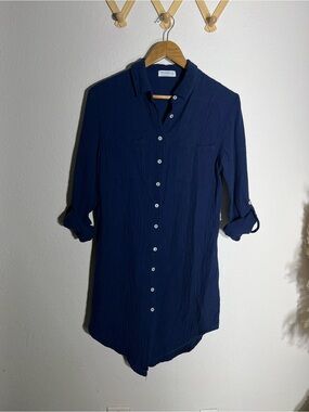 4OUR DREAMERS • navy boyfriend tunic dress
